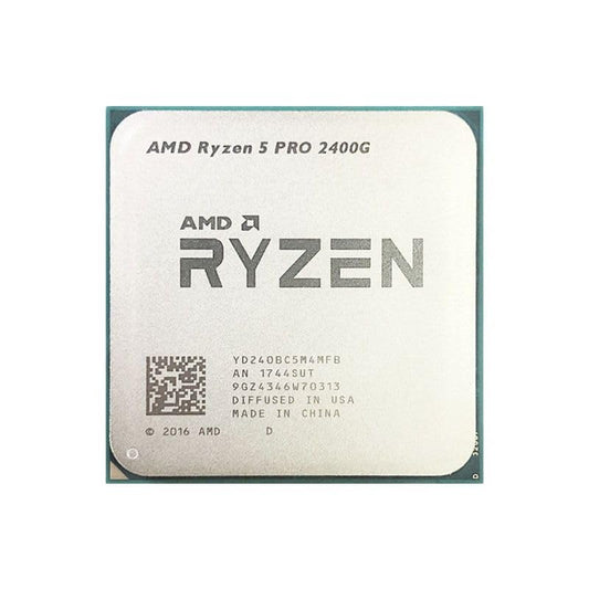 AMD Ryzen 5 Pro 2400G processor on a white background