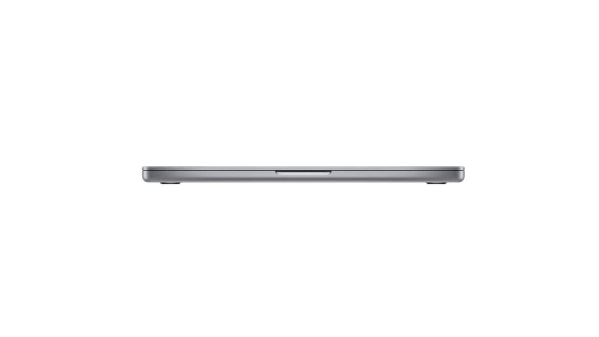 Long, thin metallic object on a white background