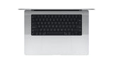 Laptop with black keyboard on a white background