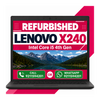 Lenovo Thinkpad X240 Intel Core i5 4th Gen 12.5 inch HD Display Windows 11 with MS Office 2021 with a 3 month warranty (Refurbished)