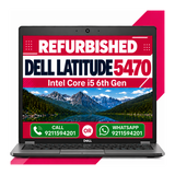Dell Latitude 5470 Intel Core i5 6th Gen 14" HD Display Laptop Windows 10 with MS Office 2021 (Refurbished)