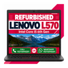 Lenovo ThinkPad L570 Intel Core i5 6th Gen | 15.6 Inch HD Display with Windows 11 & Ms Office 2021 (Refurbished)