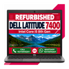 Dell Latitude 7400 Intel Core i5 8th Gen 14" FHD Display Laptop Windows 11 With MS Office 2016 (Refurbished)