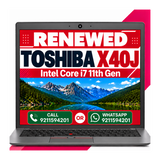 Toshiba Portege Dynabook X40-J Intel Core i7 11th gen, 14 Inch FHD Display with Windows 11 Pro & Ms Office 2024 (Renewed)
