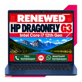 HP Chromebook Plus Elite Dragonfly G3 Intel i7 12th Gen 32GB RAM 13.5" QHD with 1-year warranty. (Refurbished)
