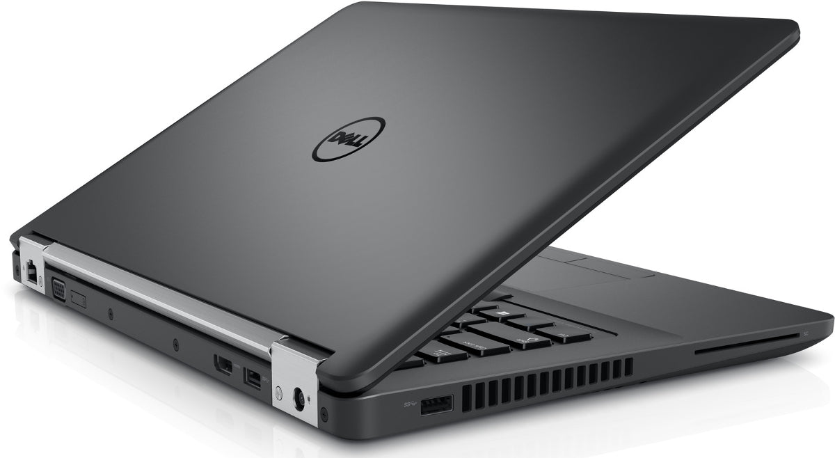 Black Dell laptop on a white background