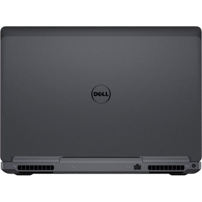 Black Dell laptop on a white background