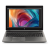 Laptop with colorful display on a white background