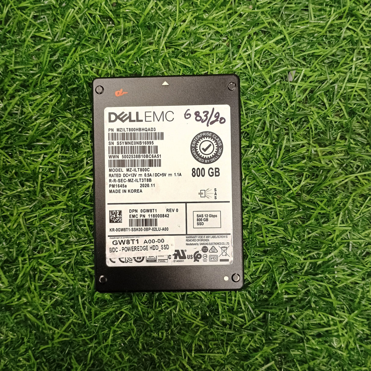 Samsung MZILT800HBHQAD3 800 GB SAS SSD 12Gb/s DELL OEM (Refurbished)