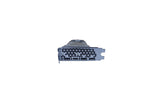 Electronic module with connectors on a white background