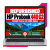 HP Probook 440 G2 Intel Core i3 4th Gen | 14 Inch HD Display with Windows 10 & Ms Office 2021 | Silver colour | (Refurbished)
