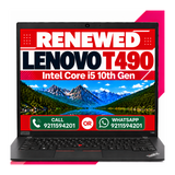 Lenovo ThinkPad T490 Intel Core i5 10th Gen 16GB Ram 14" FHD Windows 11 Pro and MS office 2021 1 Year Warranty (Renewed)