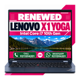 Lenovo ThinkPad X1 Yoga 2 in 1 touchscreen laptop Intel i7 10th Gen with Windows 11 Pro and MS Office 2021 with 1 year warranty (Renewed)