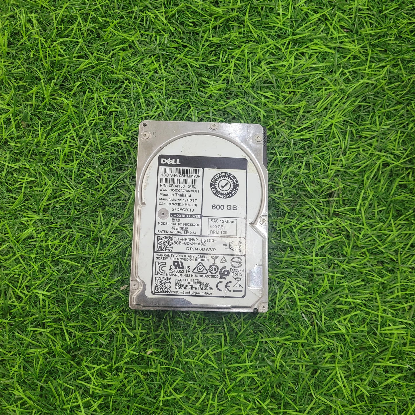 Dell HGST 0B34156 600GB 2.5in 12Gbps 10K SAS HDD (Refurbished)