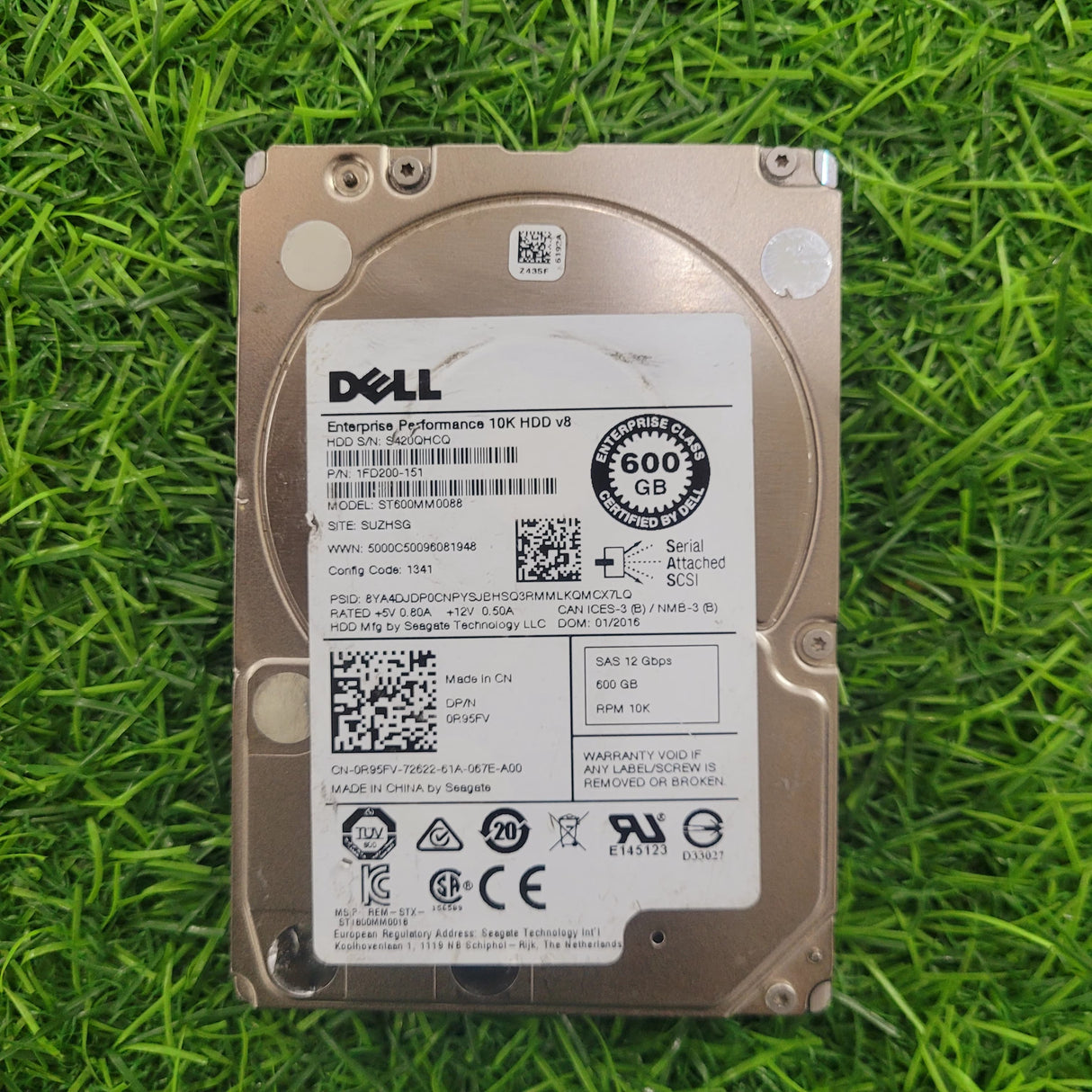 Dell 0R95FV 600GB 10kRPM 2.5in SAS-12G HDD (Refurbished)