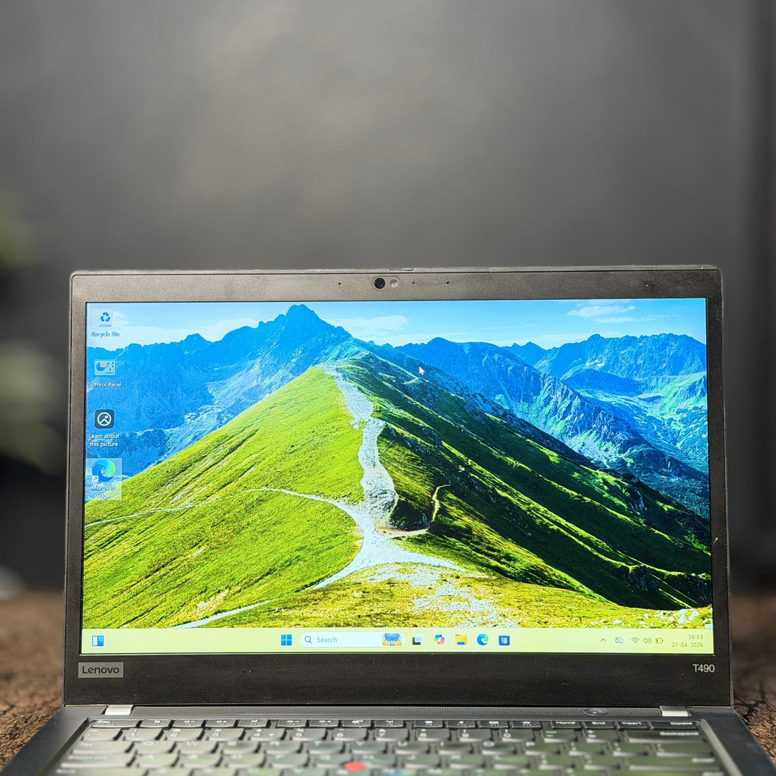 refurbished laptop with screen on