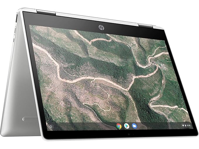 HP Chromebook X360 with ChromeOS, Intel Celeron, 12" HD thin and light touchscreen convertible Laptop
