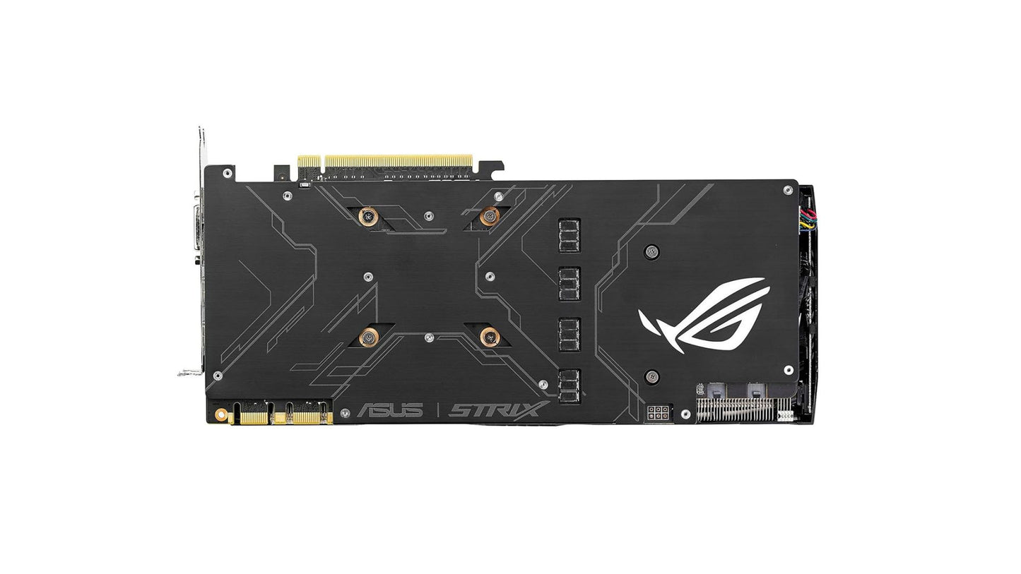 Computer graphics card with ASUS Strix logo on a white background