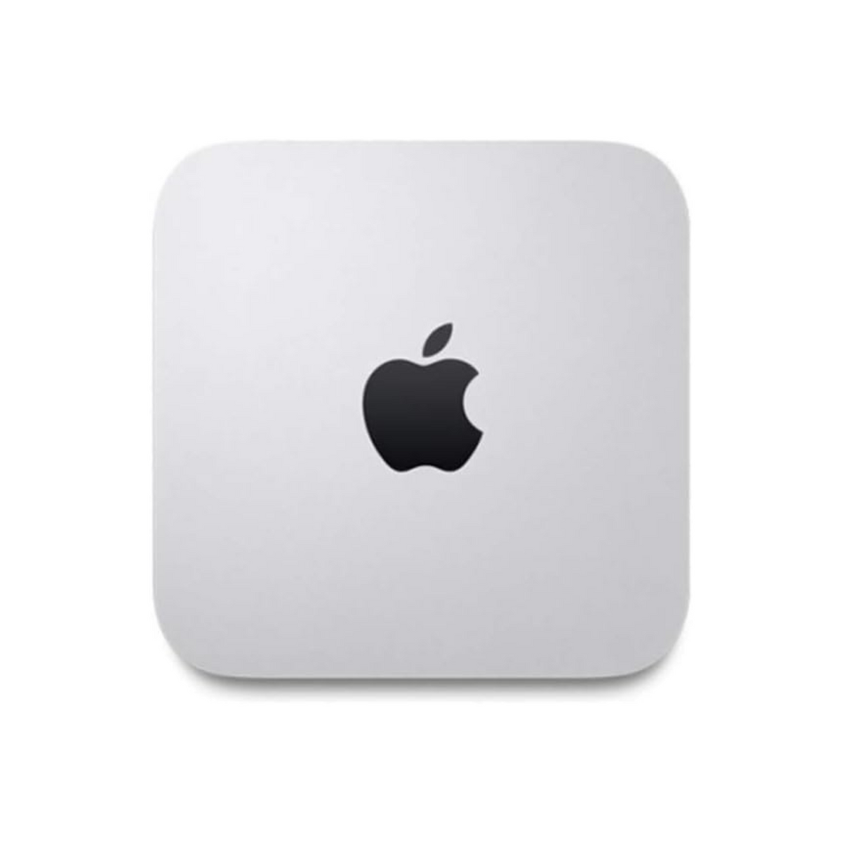 An Apple Mac Mini A1347 i5 3rd gen with a silver finish showing the back view with Apple logo in the center.
