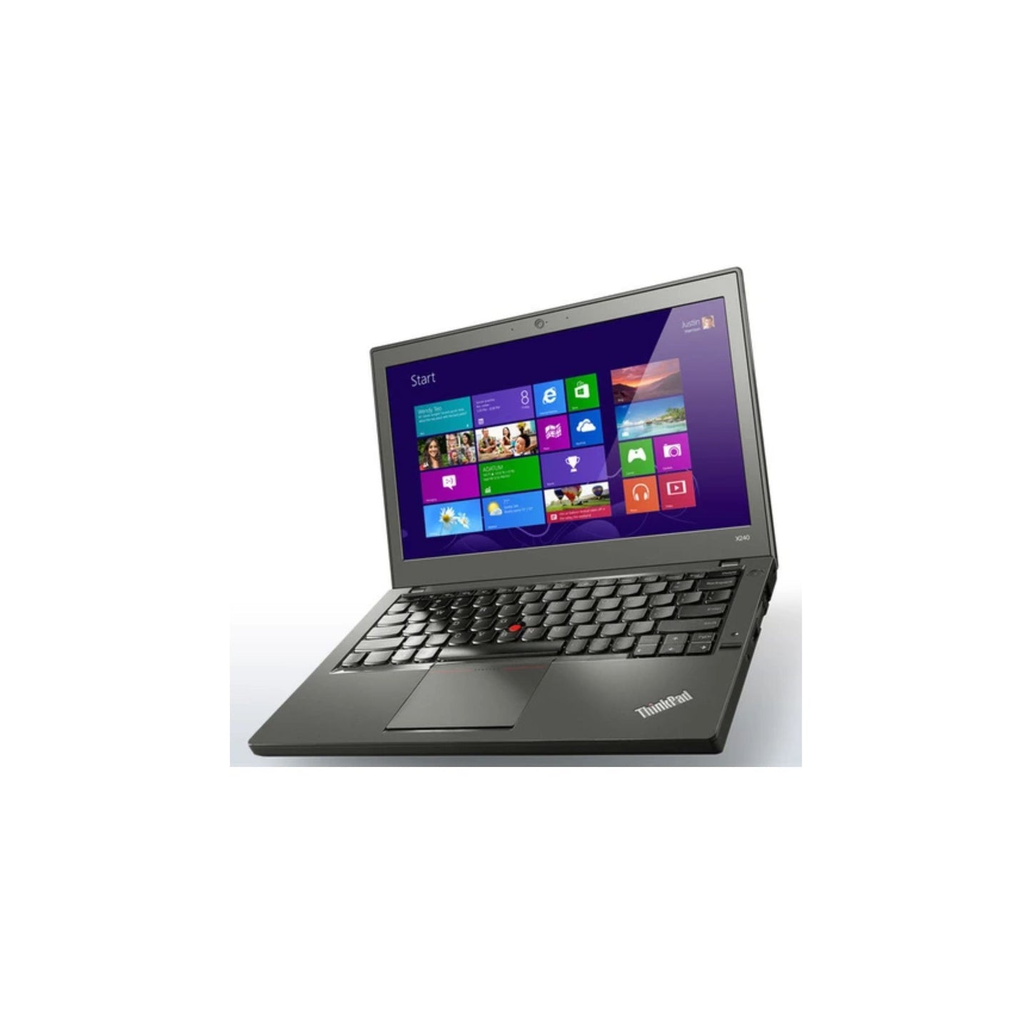Laptop with Windows operating system on the screen on a white background