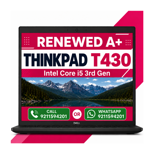 Lenovo Thinkpad T430 Intel Core i5 3rd Gen 14 Inch HD Screen Display Laptop Windows 11 With Ms Office 2021 (Refurbished)