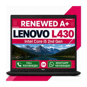 Lenovo ThinkPad L430 Intel core i5 2nd Gen 14" HD Display Laptop with Windows 10 Lite & MS Office 2021 (Refurbished)