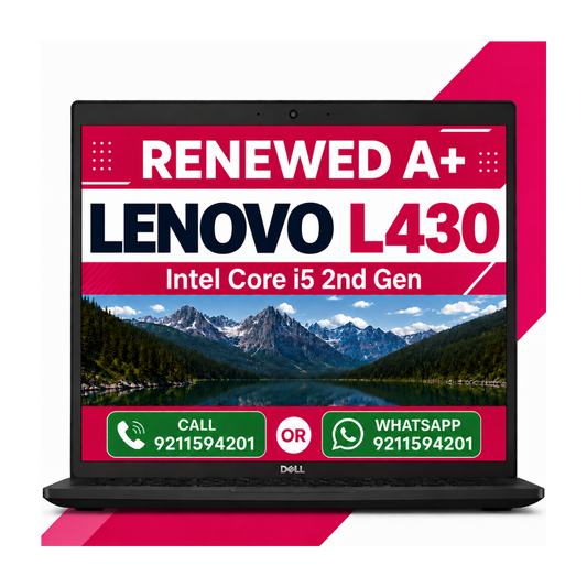 Lenovo ThinkPad L430 Intel core i5 2nd Gen 14" HD Display Laptop with Windows 10 Lite & MS Office 2021 (Refurbished)