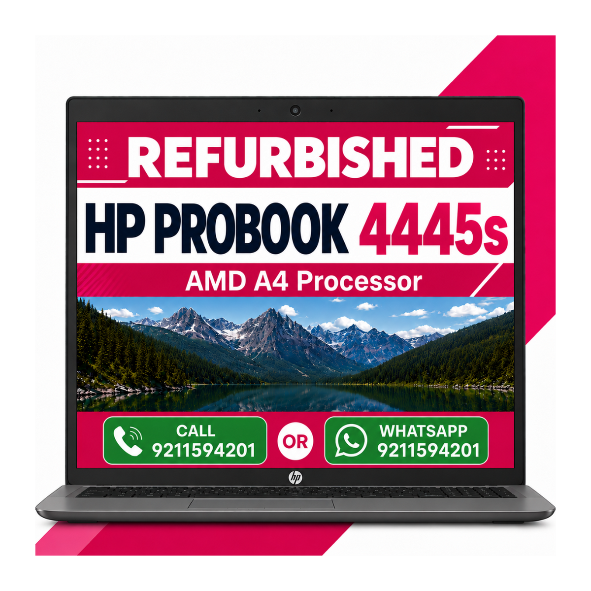 HP ProBook 4445s | AMD A4 Processor | 14-inch HD Display with Windows 10 (Refurbished)