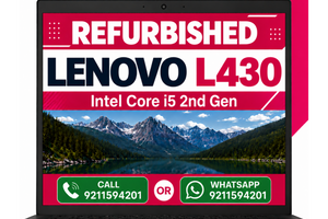 Lenovo ThinkPad L430 Intel core i5 2nd Gen 14" HD Display Laptop with Windows 10 Lite & MS Office 2021 (Refurbished)