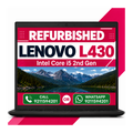 Lenovo ThinkPad L430 Intel core i5 2nd Gen 14" HD Display Laptop with Windows 10 Lite & MS Office 2021 (Refurbished)