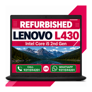 Lenovo ThinkPad L430 Intel core i5 2nd Gen 14" HD Display Laptop with Windows 10 Lite & MS Office 2021 (Refurbished)