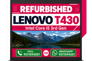 Lenovo Thinkpad T430 Intel Core i5 3rd Gen 14 Inch HD Screen Display Laptop Windows 11 With Ms Office 2021 (Refurbished)