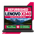 Lenovo Thinkpad X240 Intel Core i5 4th Gen 12.5 inch HD Display Windows 11 with MS Office 2021 with a 3 month warranty (Refurbished)