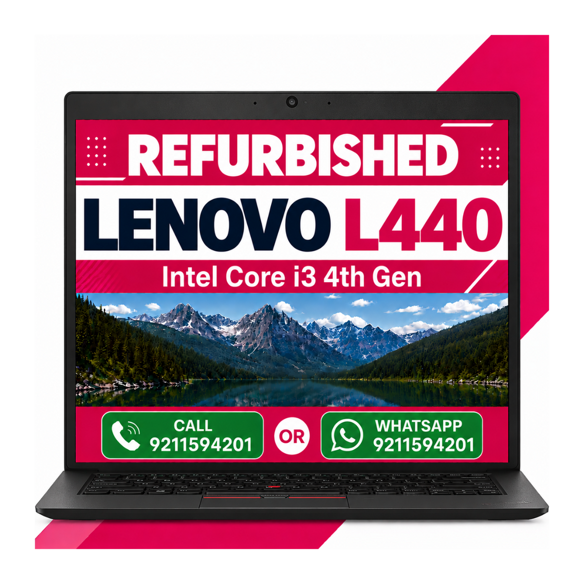 Lenovo ThinkPad L440 Intel Core i3 4th Gen & 14-Inch HD Display with Windows 11 and MS Office 2021 With 6 months warranty (Refurbished)