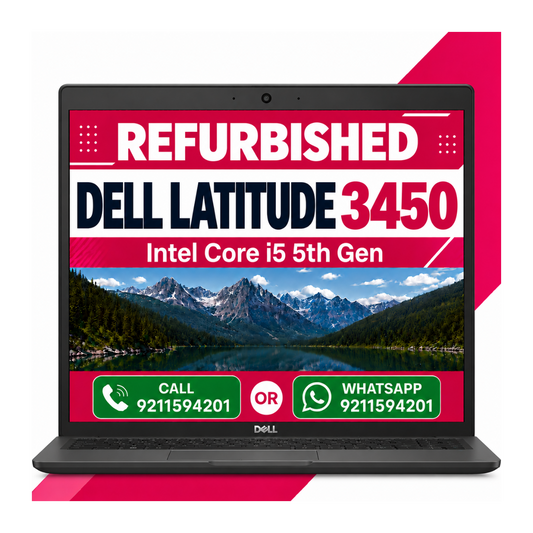 Dell Latitude 3450 14" HD | Intel Core i5 5th Gen, Windows 10, MS Office 2021 with 6 Months Warranty (Refurbished)