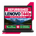 Lenovo ThinkPad T440p Intel Core i5 4th Generation, 14 Inch HD Display with Windows 10 Pro and Ms Office 2021 with 6 Months Standard Warranty (Refurbished)