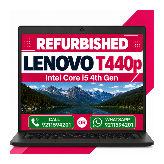 Lenovo ThinkPad T440p Intel Core i5 4th Generation, 14 Inch HD Display with Windows 10 Pro and Ms Office 2021 with 6 Months Standard Warranty (Refurbished)