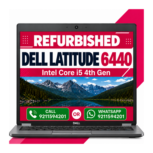 Dell Latitude 6440 Intel Core i5 4th Gen 14" HD Display Laptop Windows 11 with MS Office 2021 (Refurbished)