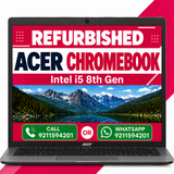 Acer Chromebook Intel i5 8th Gen 13.5" QHD High Resolution Display ChromeOS with 3 Months warranty (Refurbished)