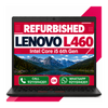Lenovo ThinkPad L460 i5 6th gen 14" HD Display Laptop with Windows 10 and MS Office 2021 with 6 Months Warranty (Refurbished)