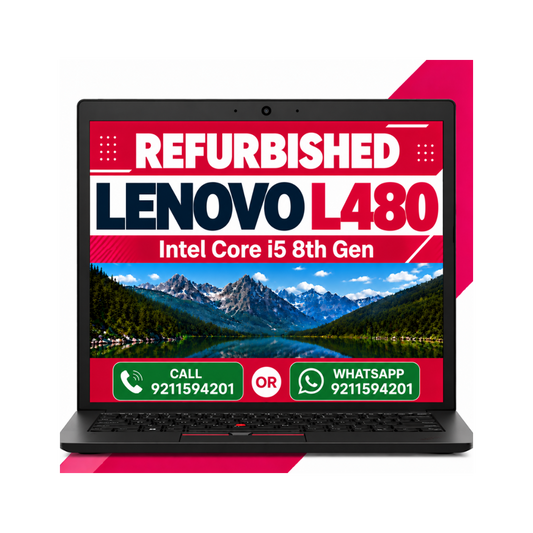 Lenovo ThinkPad L480 i5 8th gen 14" HD Display Laptop with Windows 11 and MS Office (Refurbished)