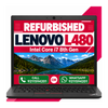 Lenovo Thinkpad L480 Intel Core I7 8th Gen 14" HD Display Windows 11 Pro With Ms Office 2021 with 1-year Warranty (Refurbished)