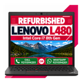 Lenovo Thinkpad L480 Intel Core I7 8th Gen 14" HD Display Windows 11 Pro With Ms Office 2021 with 1-year Warranty (Refurbished)