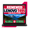 Lenovo Thinkpad T495 AMD Ryzen 5 PRO 14" HD Display Gaming Laptop Windows 11 With MS Office 2021 (Renewed)