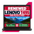 Lenovo Thinkpad T495 AMD Ryzen 5 PRO 14" HD Display Gaming Laptop Windows 11 With MS Office 2021 (Renewed)