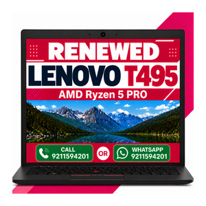 Lenovo Thinkpad T495 AMD Ryzen 5 PRO 14" HD Display Gaming Laptop Windows 11 With MS Office 2021 (Renewed)