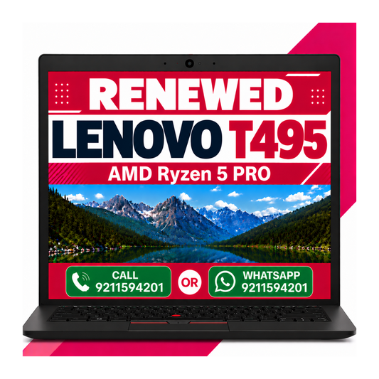 Lenovo Thinkpad T495 AMD Ryzen 5 PRO 14" HD Display Gaming Laptop Windows 11 With MS Office 2021 (Renewed)