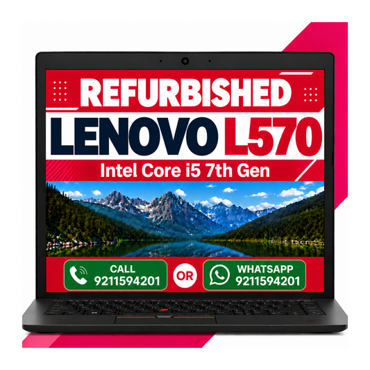 Lenovo ThinkPad L570 Intel Core i5 7th Gen | 15.6 Inch HD Display with Windows 11 & Ms Office 2021 (Refurbished)