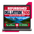 Dell Latitude 7400 Intel Core i5 8th Gen 14" FHD Display Laptop Windows 11 With MS Office 2016 (Refurbished)