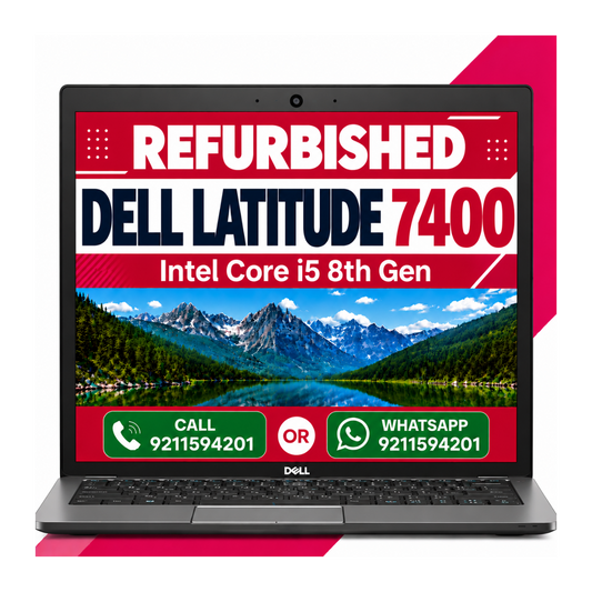 Dell Latitude 7400 Intel Core i5 8th Gen 14" FHD Display Laptop Windows 11 With MS Office 2016 (Refurbished)